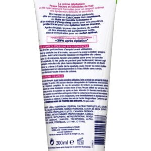 Cr?me d?pilatoire hydratante Sp?ciale peaux s?ches et sensibles – Image 2